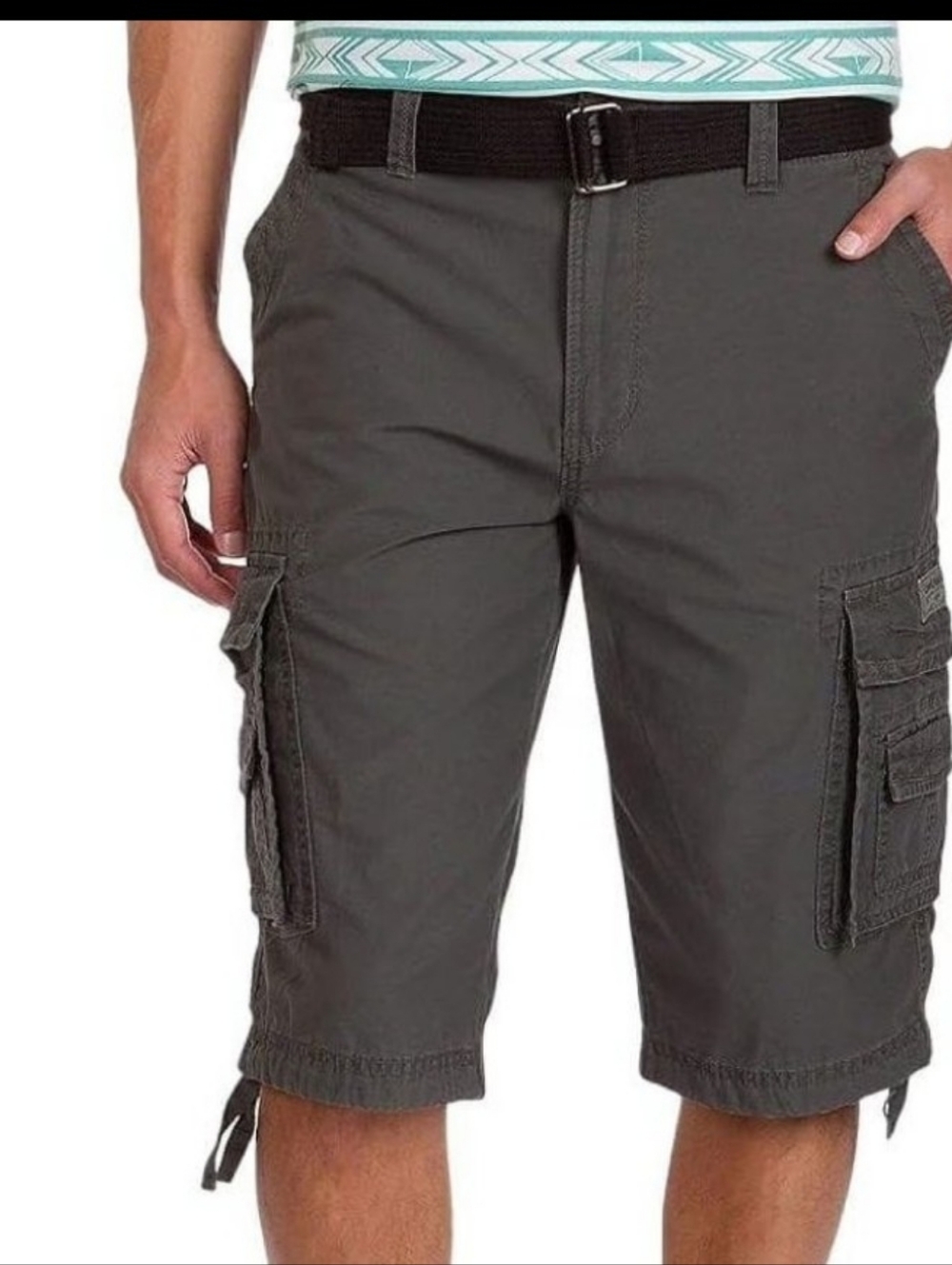 Unionbay Messenger Double Stack Cargo Shorts In Grey Size 40